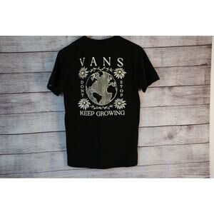Vans Small Keep Growing Off The Wall Black T Shirt